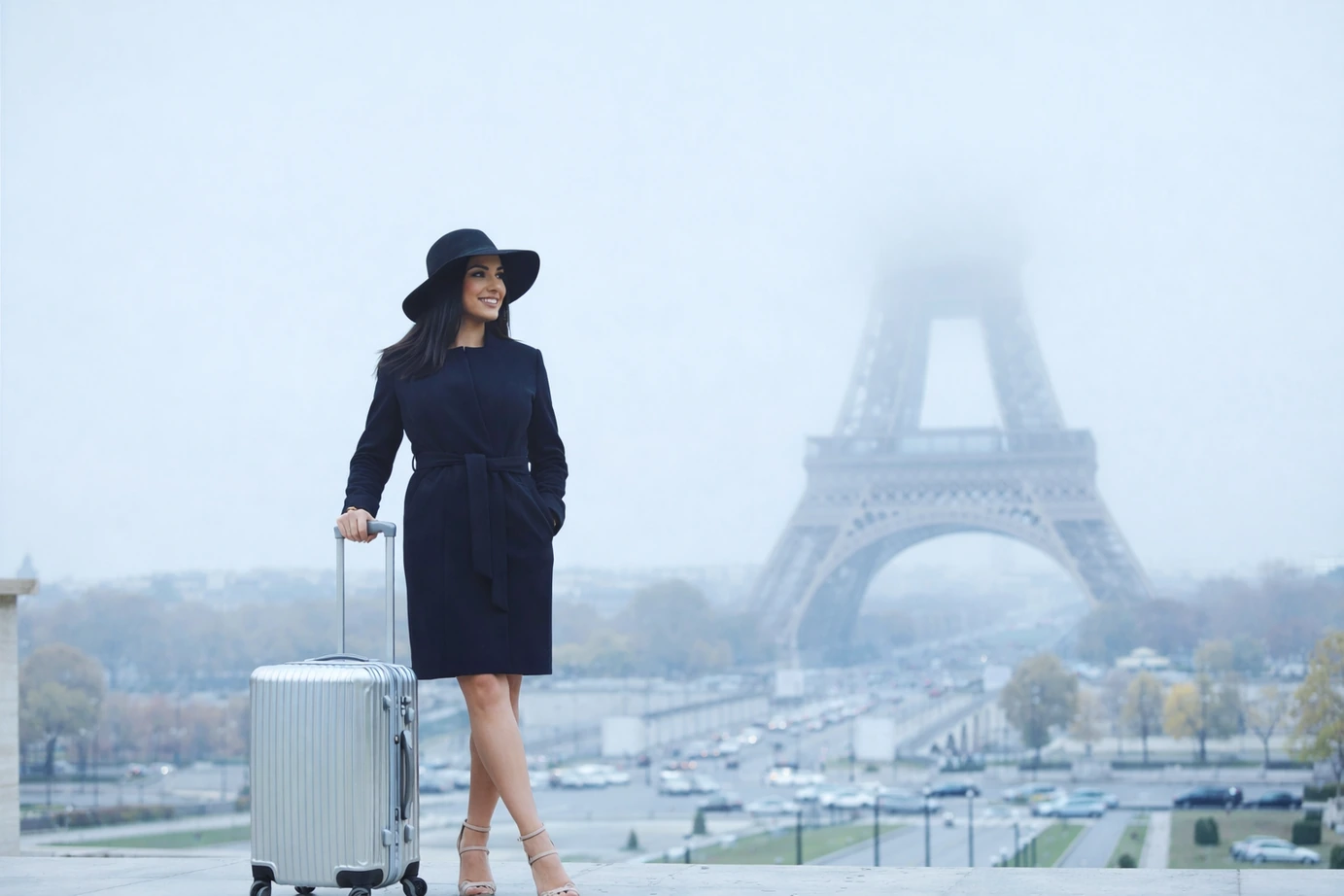 Private arrival in Paris